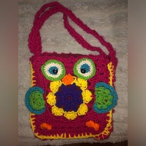 Owl Crochet Shoulder Bag